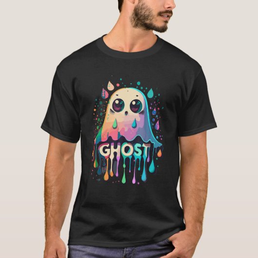 Halloween Costume Spooky Funny Ghost T Shirt (Vorderseite)