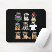 Halloween Costume Spooky Ghost Pumpkin Mops Hallow Mousepad (Mit Mouse)