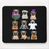 Halloween Costume Spooky Ghost Pumpkin Mops Hallow Mousepad (Vorne)
