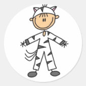 Halloween Costume Strichmännchen Runder Aufkleber (Vorderseite)