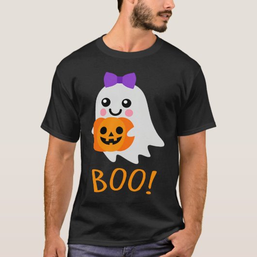 Halloween Costume Sweet Ghost Jack o Lantern T-Shirt (Vorderseite)