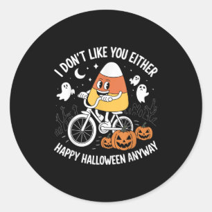 Halloween Costume Team Candy Corn Ich mag dich nic Runder Aufkleber