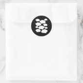 Halloween Costume Weiße Wolken Runder Aufkleber (Tasche)