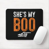 Halloween Costumes Shes My Boo Couple Matching Par Mousepad (Mit Mouse)