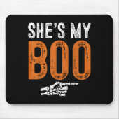 Halloween Costumes Shes My Boo Couple Matching Par Mousepad (Vorne)