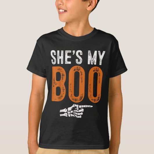Halloween Costumes Shes My Boo Couple Matching Par T-Shirt (Vorderseite)
