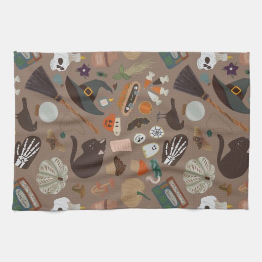 Halloween Cotattcore Geschirrtuch (Horizontal)