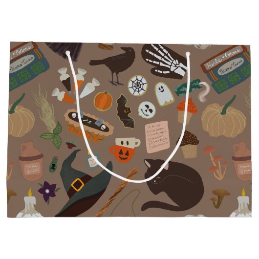 Halloween Cotattcore Große Geschenktüte (Rückseite)