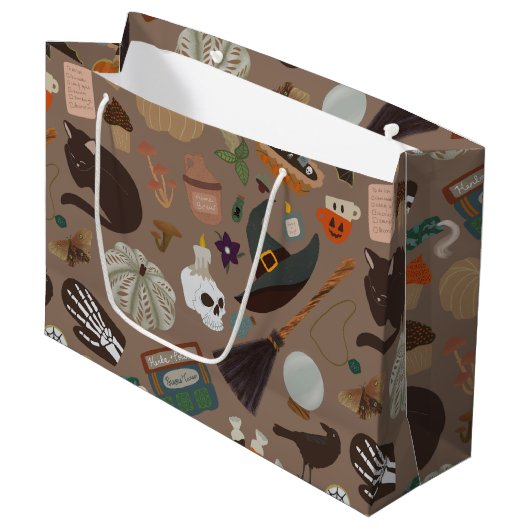 Halloween Cotattcore Große Geschenktüte (Vorderseite Schrägansicht)