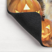 Halloween Coton De Tulear mit Pumpkins Beängstigen Mousepad (Ecke)