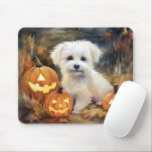 Halloween Coton De Tulear mit Pumpkins Beängstigen Mousepad (Mit Mouse)
