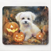 Halloween Coton De Tulear mit Pumpkins Beängstigen Mousepad (Vorne)