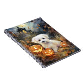 Halloween Coton De Tulear mit Pumpkins Beängstigen Notizblock (Rechte Seite)