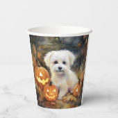 Halloween Coton De Tulear mit Pumpkins Beängstigen Pappbecher (Rückseite)