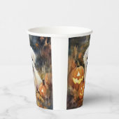 Halloween Coton De Tulear mit Pumpkins Beängstigen Pappbecher (Rechts)