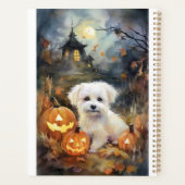 Halloween Coton De Tulear mit Pumpkins Beängstigen Planer (Rückseite)