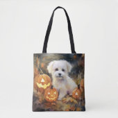 Halloween Coton De Tulear mit Pumpkins Beängstigen Tasche (Vorderseite)