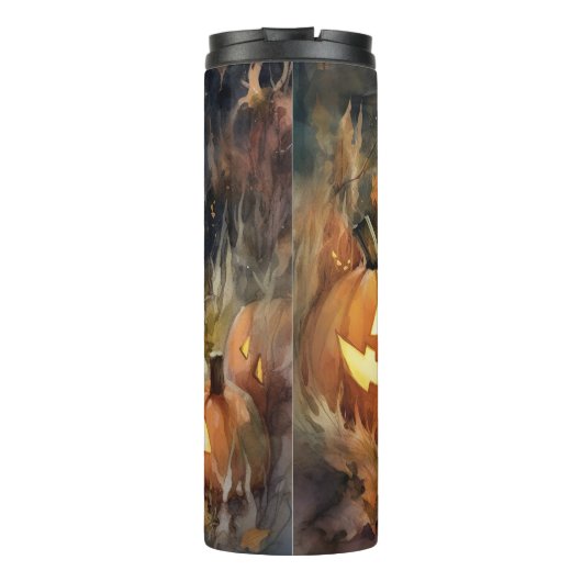 Halloween Coton De Tulear mit Pumpkins Beängstigen Thermosbecher (Rückseite)