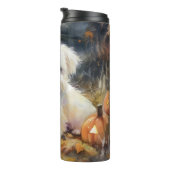 Halloween Coton De Tulear mit Pumpkins Beängstigen Thermosbecher (Nach rechts gedreht)