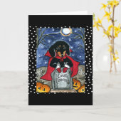 Halloween Count Dackel Karte (Gelbe Blume)