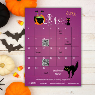 Halloween Countdown Advent Calendar Werbeaktion Gi Einladung