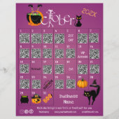 Halloween Countdown Advent Kalender Business-Angeb (Vorderseite)