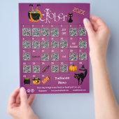 Halloween Countdown Advent Kalender Business-Angeb Flyer (Hand)
