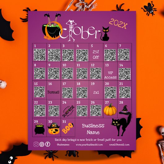 Halloween Countdown Advent Kalender Business-Angeb Flyer
