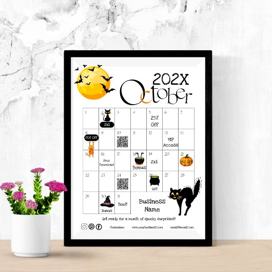 Halloween Countdown Advent Kalender Niedliche Symb Flyer