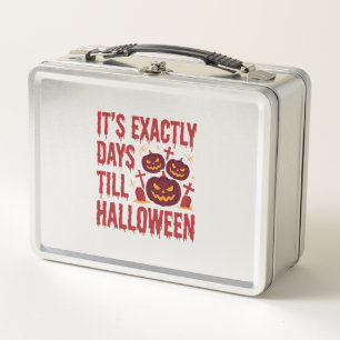 Halloween Countdown Kürbisse Friedhof Horror-Typo Metall Brotdose