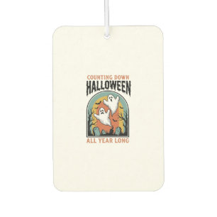 Halloween-Countdown-Shirt Vintage-Friedhofs-Grafik Autolufterfrischer