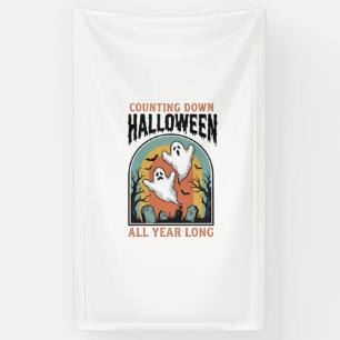 Halloween-Countdown-Shirt Vintage-Friedhofs-Grafik Banner