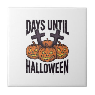 Halloween-Countdown-Shirt Vintage-Kürbis-Design_1 Fliese