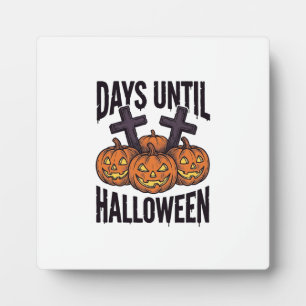 Halloween-Countdown-Shirt Vintage-Kürbis-Design_1 Fotoplatte