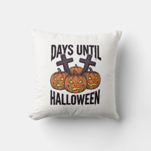 Halloween-Countdown-Shirt Vintage-Kürbis-Design_1 Kissen
