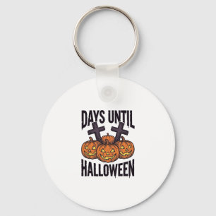 Halloween-Countdown-Shirt Vintage-Kürbis-Design_1 Schlüsselanhänger