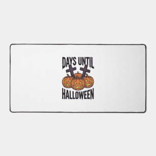 Halloween-Countdown-Shirt Vintage-Kürbis-Design_1 Schreibtischunterlage