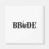 Halloween Couple Bride Groom Skeleton Matching Bri Magnet (Vorne)