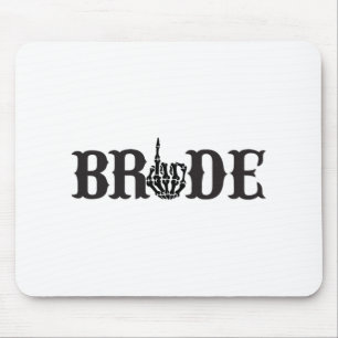 Halloween Couple Bride Groom Skeleton Matching Bri Mousepad