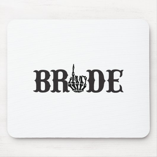 Halloween Couple Bride Groom Skeleton Matching Bri Mousepad (Vorne)