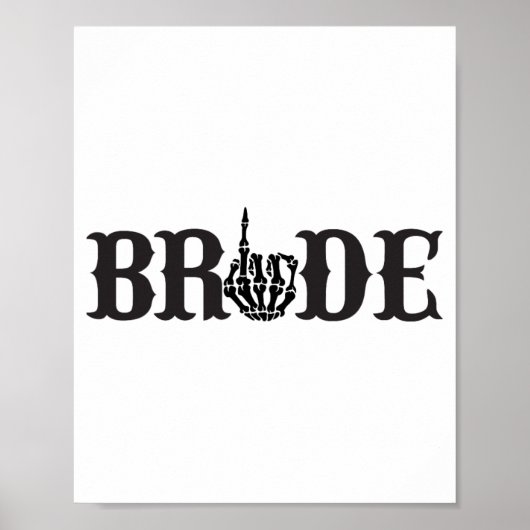 Halloween Couple Bride Groom Skeleton Matching Bri Poster (Vorne)