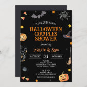 Halloween Couples Dusche, Babydusche Einladung (Vorne/Hinten)