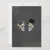 Halloween Couples Dusche Verlobung Gothic Skull Einladung (Rückseite)