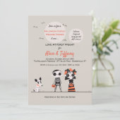 Halloween Couples Einladung (Stehend Vorderseite)