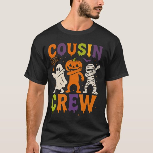 Halloween Cousin Crew 2025 Matching Cousins Spooky T-Shirt (Vorderseite)