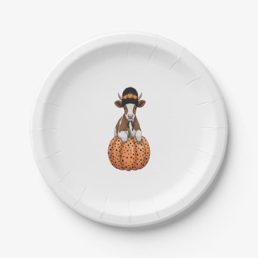 Halloween Cow 2 Pappteller (Vorderseite)