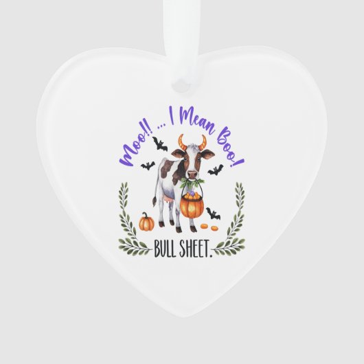 Halloween Cow Bull Sheet Ornament (Vorderseite)
