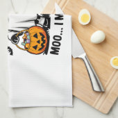 halloween cow geschirrtuch (Viertel Falte)