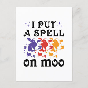 Halloween Cow I Lege einen Zauber auf Moo Postkarte