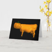 Halloween Cow Karte (Gelbe Blume)